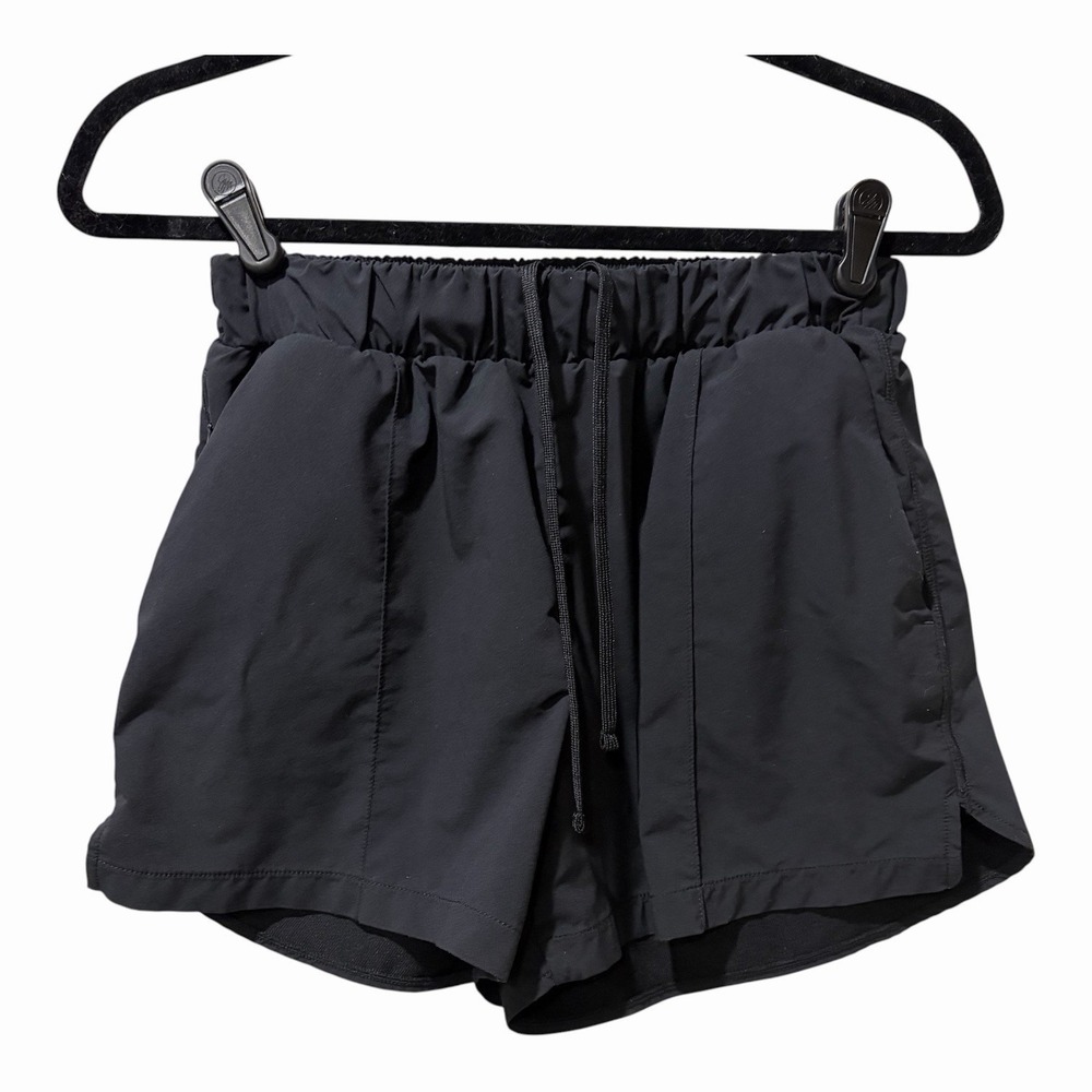 Zella Women's Athletic Elastic Shorts Black Size Small 3" Inch Inseam Tie